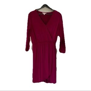 Stretchy faux wrap dress